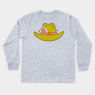 Virgo Cowboy Hat Kids Long Sleeve T-Shirt